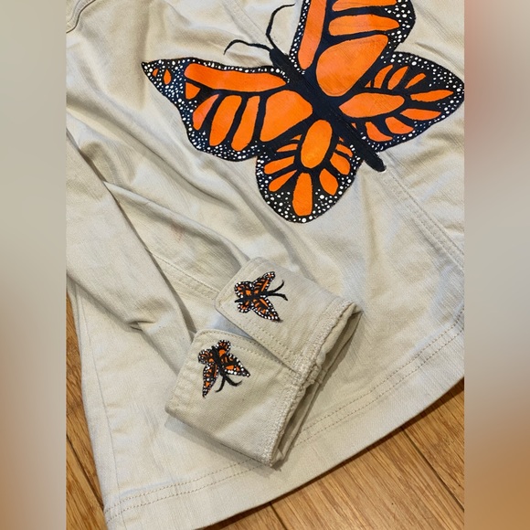 Hand Painted Butterfly Jacket - Picture 3 of 3
